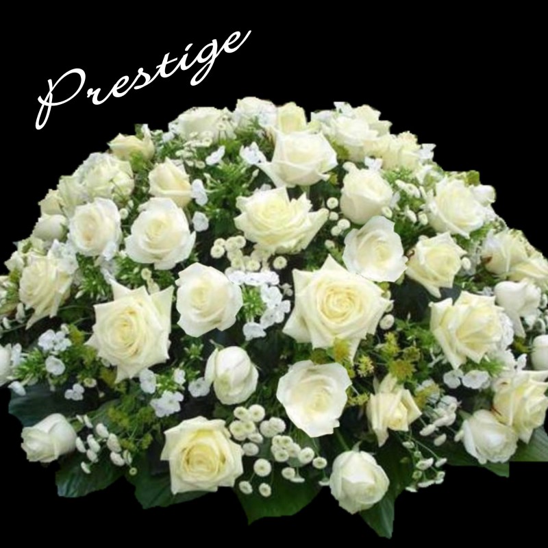 COUSSIN DE FLEURS DEUIL LYON - COUSSIN BLANC PRESTIGE COUSSIN DE FLEURS DEUIL LYON - COUSSIN BLANC PRESTIGE