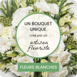 LYON FUNÉRAL FLOWERS - FLORIST WHITE BOUQUET