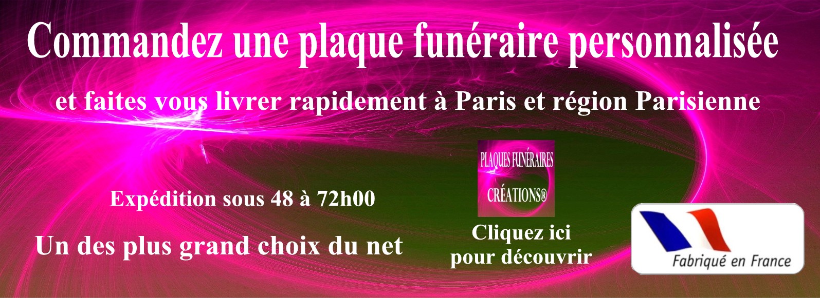 plaque funéraire moderne