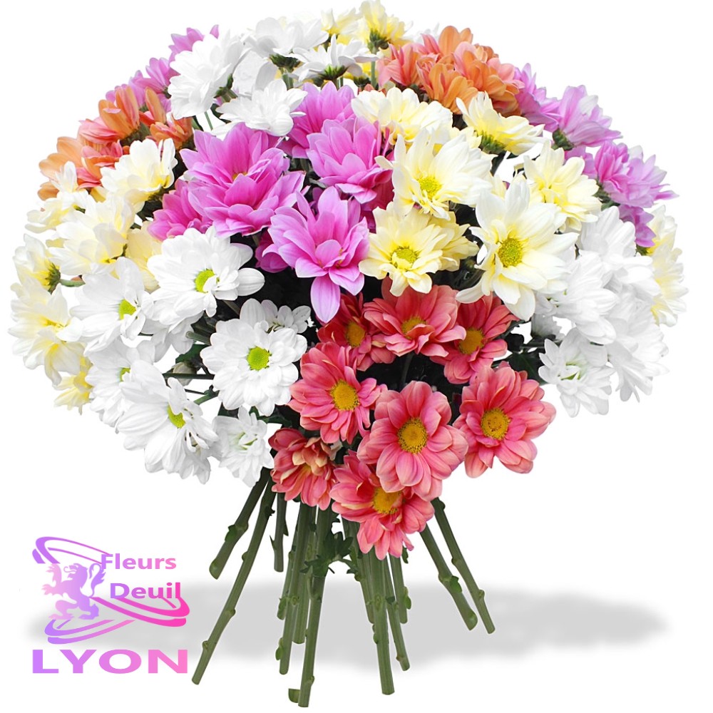 bouquet fleurs deuil PALLUD
