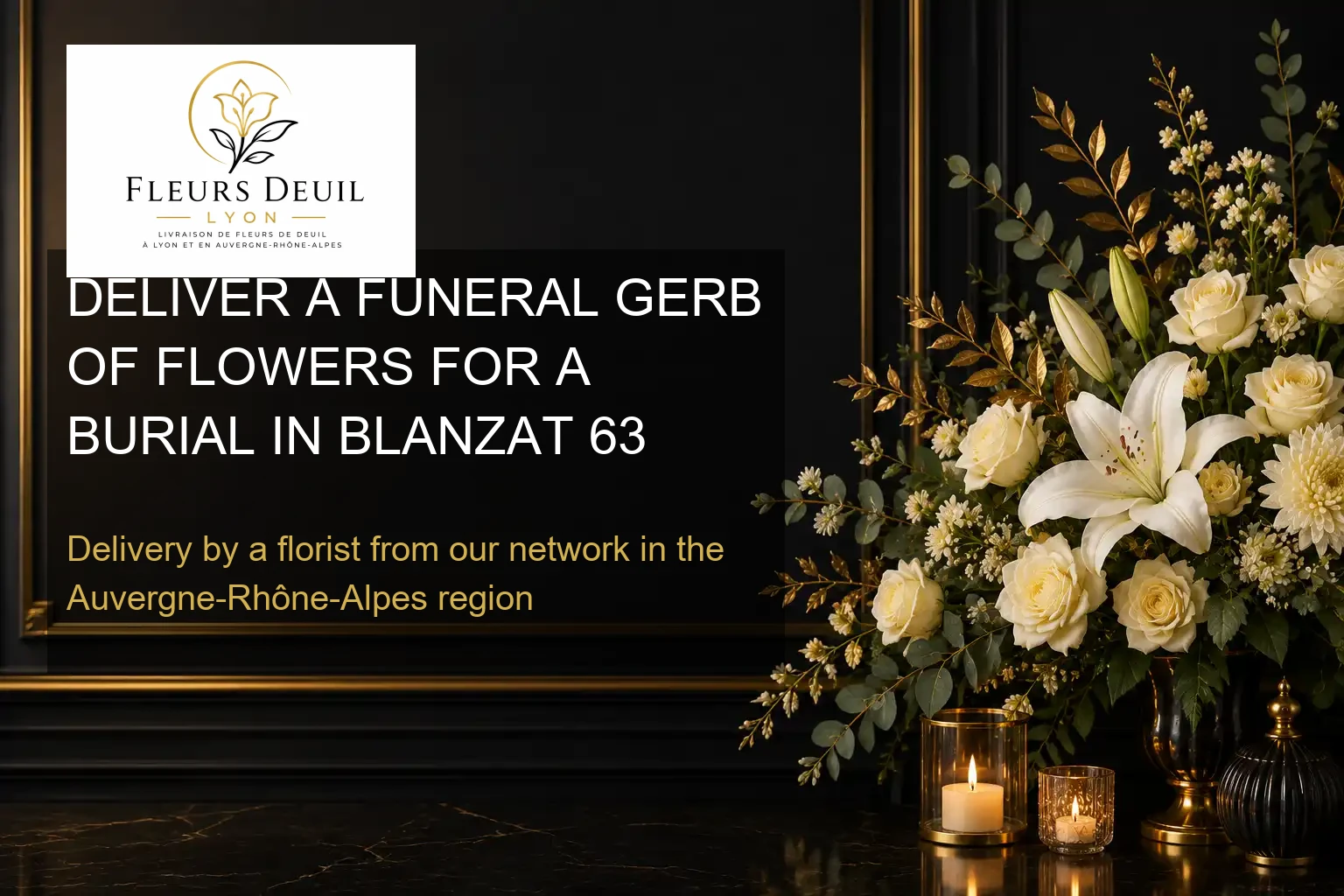DELIVER A FUNERAL GERB OF FLOWERS FOR A BURIAL IN BLANZAT 63