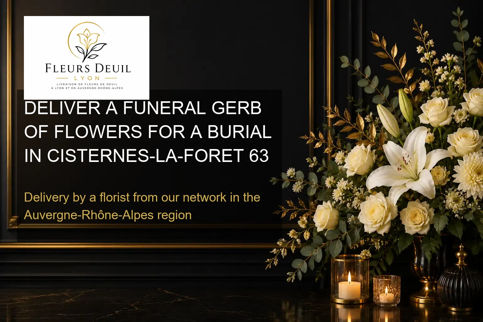 DELIVER A FUNERAL GERB OF FLOWERS FOR A BURIAL IN CISTERNES-LA-FORET 63
