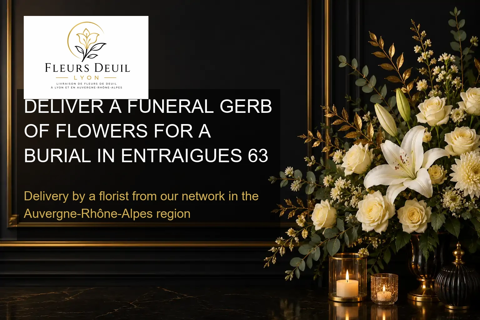 DELIVER A FUNERAL GERB OF FLOWERS FOR A BURIAL IN ENTRAIGUES 63