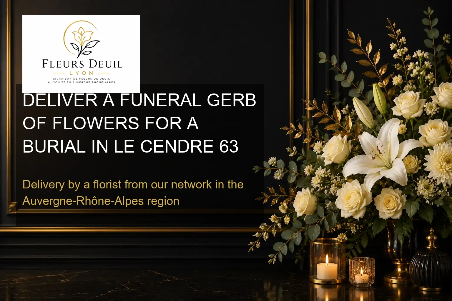DELIVER A FUNERAL GERB OF FLOWERS FOR A BURIAL IN LE CENDRE 63