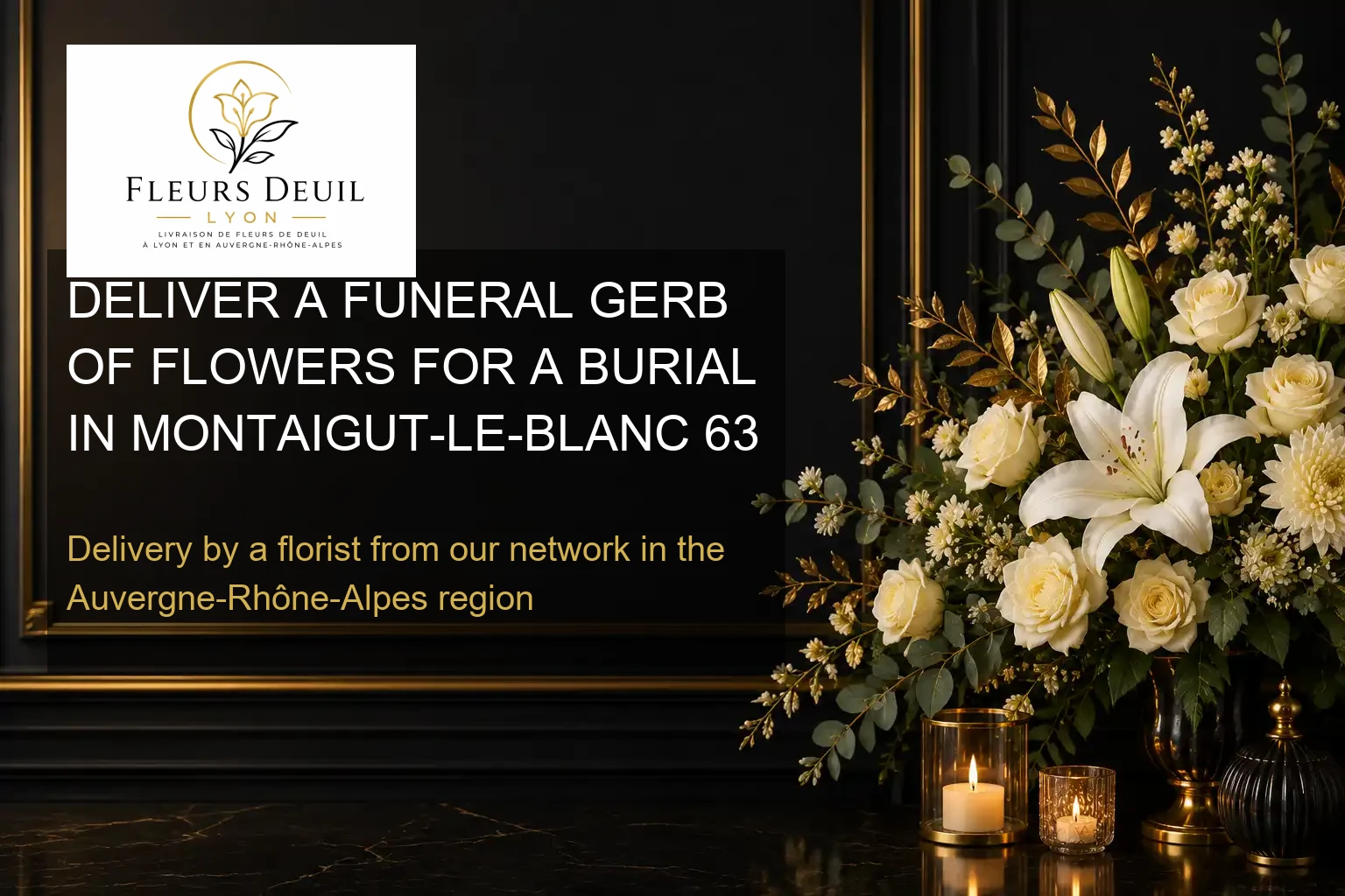 DELIVER A FUNERAL GERB OF FLOWERS FOR A BURIAL IN MONTAIGUT-LE-BLANC 63